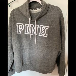 Pink Victoria Secret Grey Tutt neck Sweatshirt